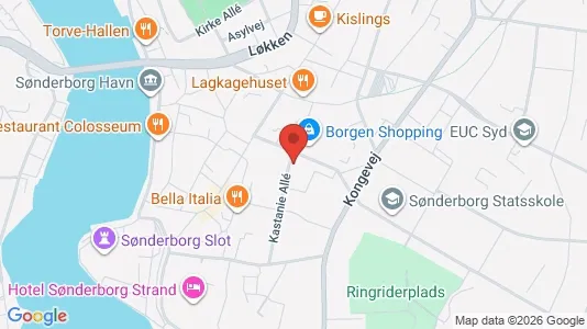 Erhvervslokaler til leje i Sønderborg - kort over placeringen