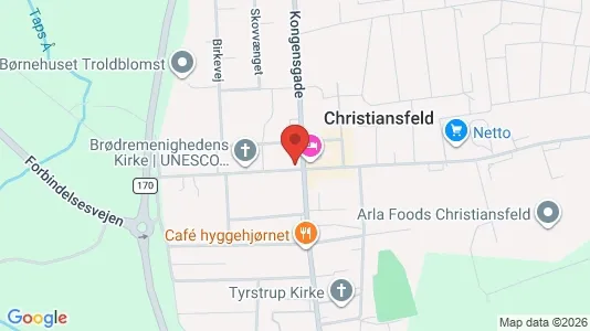 Erhvervslokaler til leje i Christiansfeld - Foto fra Google Street View