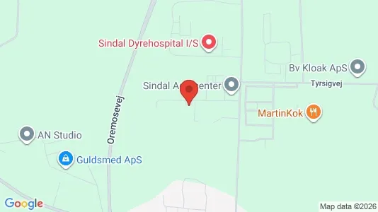 Erhvervslokaler til leje i Sindal - kort over placeringen