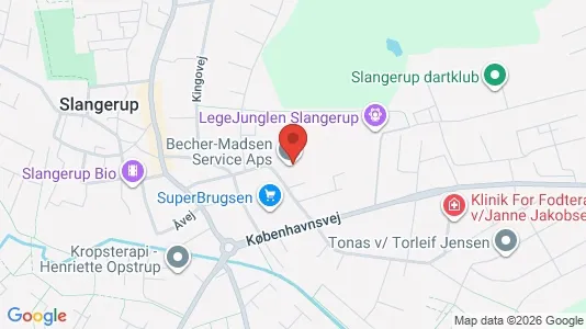 Erhvervslokaler til leje i Slangerup - kort over placeringen