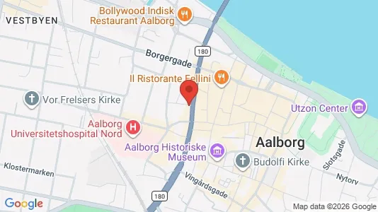 Erhvervslokaler til leje i Aalborg Centrum - kort over placeringen