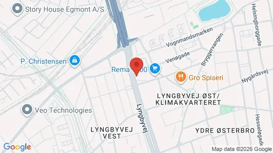 Erhvervslokaler til leje i Østerbro - kort over placeringen