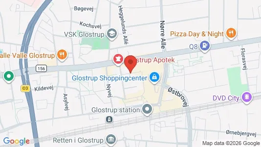 Erhvervslokaler til leje i Glostrup - kort over placeringen