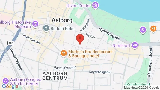 Erhvervslokaler til leje i Aalborg Centrum - kort over placeringen