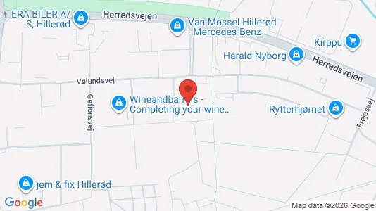 Erhvervslokaler til leje i Hillerød - kort over placeringen