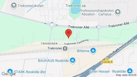 Erhvervslokaler til leje i Roskilde - kort over placeringen