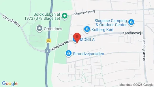 Erhvervslokaler til leje i Slagelse - kort over placeringen