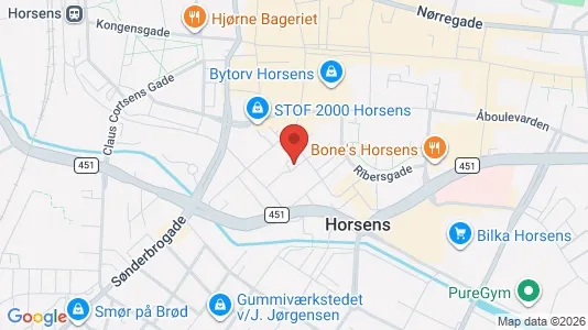 Erhvervslokaler til leje i Horsens - Foto fra Google Street View