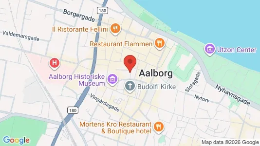 Erhvervslokaler til leje i Aalborg Centrum - kort over placeringen