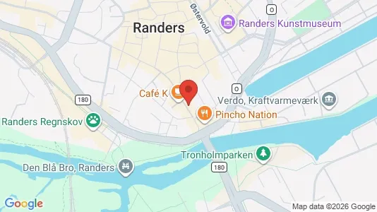 Erhvervslokaler til leje i Randers C - kort over placeringen