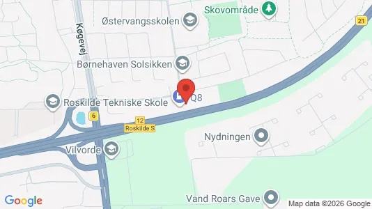 Erhvervslokaler til leje i Roskilde - kort over placeringen