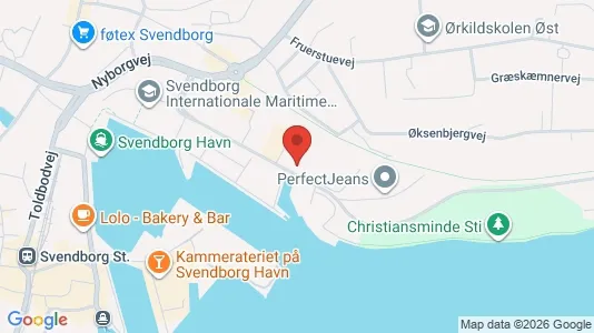 Erhvervslokaler til leje i Svendborg - kort over placeringen
