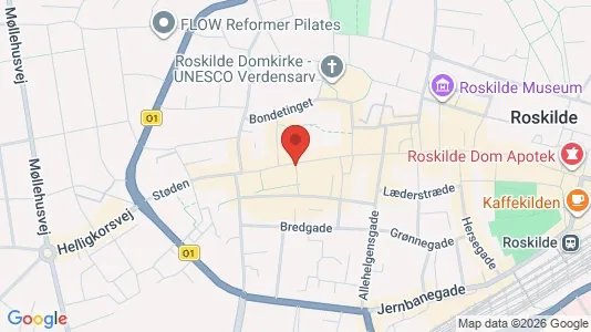 Erhvervslokaler til leje i Roskilde - kort over placeringen