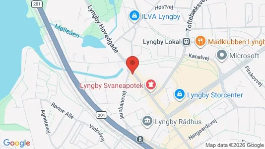 Erhvervslokaler til leje i Kongens Lyngby - kort over placeringen