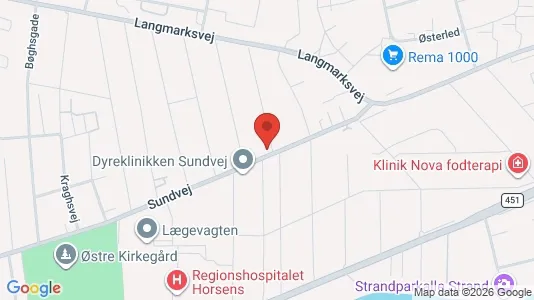 Erhvervslokaler til leje i Horsens - kort over placeringen