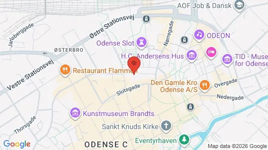Erhvervslokaler til leje i Odense C - kort over placeringen