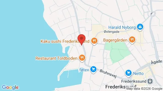 Erhvervslokaler til leje i Frederikssund - kort over placeringen