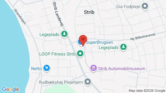 Erhvervslokaler til leje i Middelfart - kort over placeringen