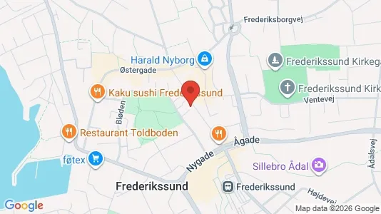 Erhvervslokaler til leje i Frederikssund - kort over placeringen