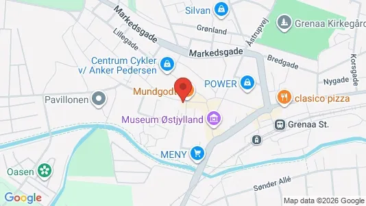 Erhvervslokaler til leje i Grenaa - kort over placeringen