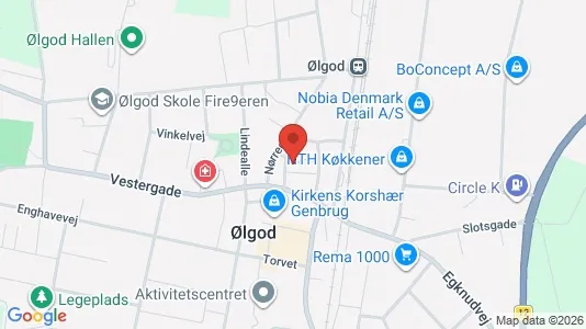 Erhvervslokaler til leje i Ølgod - Foto fra Google Street View