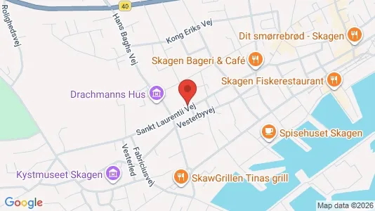 Erhvervslokaler til leje i Skagen - kort over placeringen