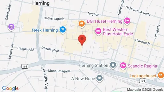 Erhvervslokaler til leje i Herning - kort over placeringen