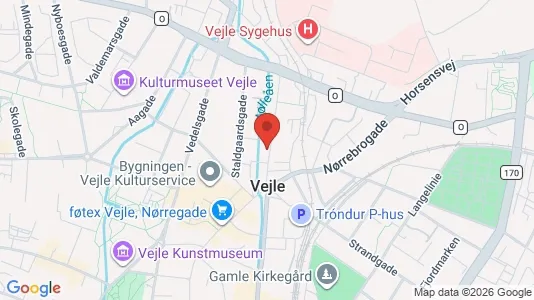 Erhvervslokaler til leje i Vejle Centrum - Foto fra Google Street View