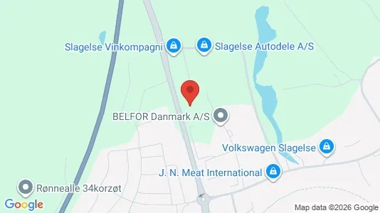 Erhvervslokaler til leje i Slagelse - kort over placeringen