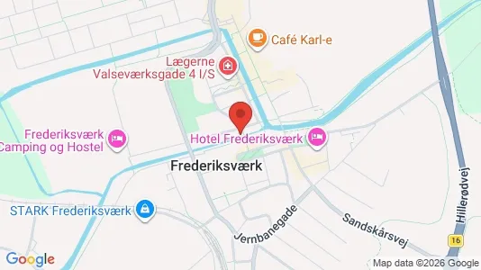 Erhvervslokaler til leje i Frederiksværk - kort over placeringen
