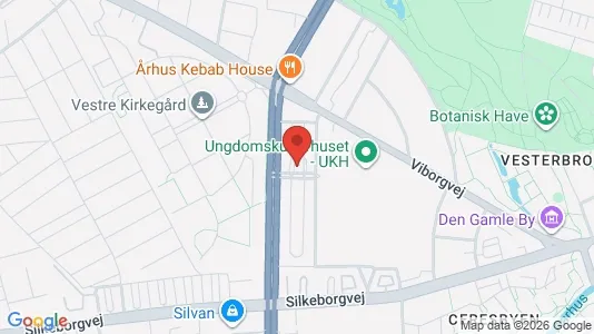 Erhvervslokaler til leje i Århus C - kort over placeringen