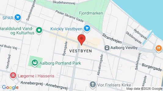 Erhvervslokaler til leje i Aalborg Centrum - kort over placeringen