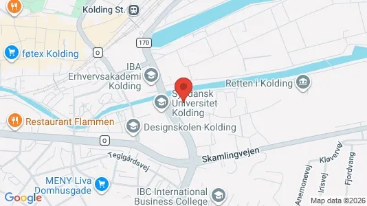 Erhvervslokaler til leje i Kolding - kort over placeringen