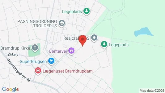 Erhvervslokaler til leje i Kolding - kort over placeringen