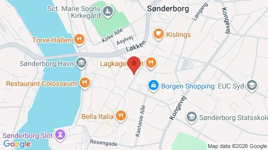 Erhvervslokaler til leje i Sønderborg - kort over placeringen