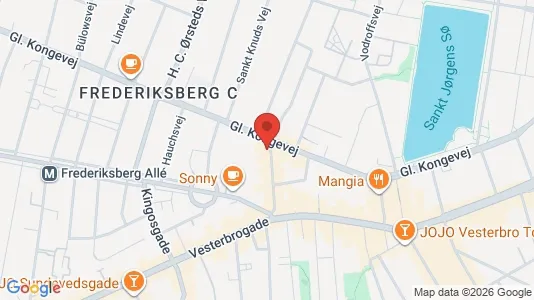 Erhvervslokaler til leje i Vesterbro - kort over placeringen