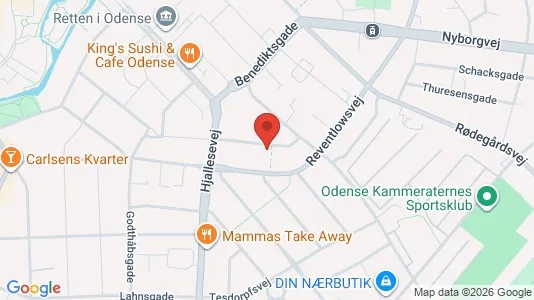 Erhvervslokaler til leje i Odense C - kort over placeringen