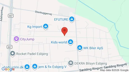 Erhvervslokaler til leje i Esbjerg V - kort over placeringen