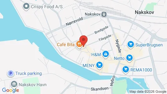 Erhvervslokaler til leje i Nakskov - kort over placeringen