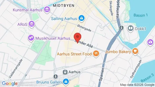 Erhvervslokaler til leje i Århus C - Foto fra Google Street View