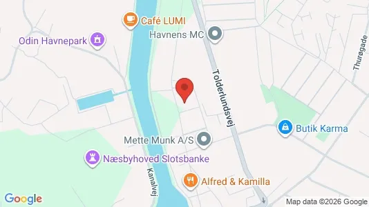 Erhvervslokaler til leje i Odense C - kort over placeringen