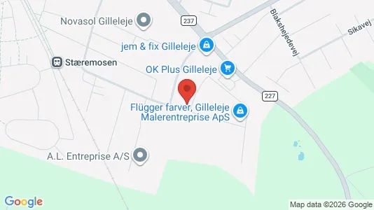 Erhvervslokaler til leje i Gilleleje - Foto fra Google Street View