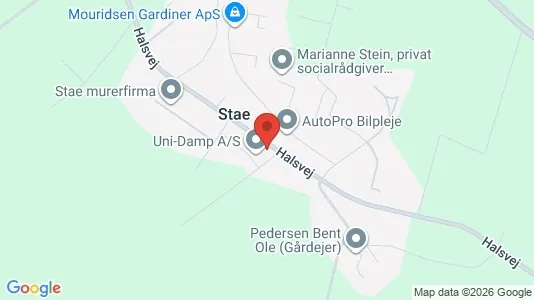Erhvervslokaler til leje i Vodskov - kort over placeringen