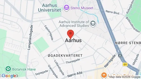 Erhvervslokaler til leje i Århus C - kort over placeringen