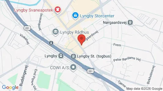 Erhvervslokaler til leje i Kongens Lyngby - kort over placeringen