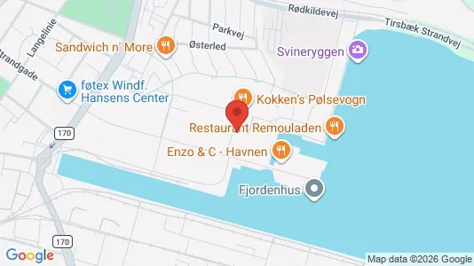 Erhvervslokaler til leje i Vejle Centrum - kort over placeringen