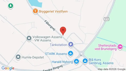 Erhvervslokaler til leje i Assens - Foto fra Google Street View