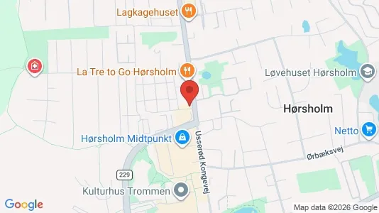 Erhvervslokaler til leje i Hørsholm - kort over placeringen