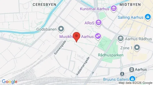 Erhvervslokaler til leje i Århus C - Foto fra Google Street View