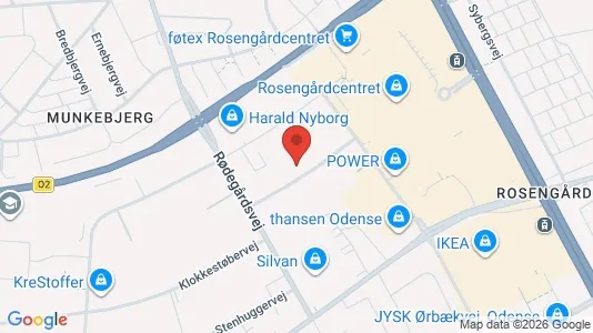 Erhvervslokaler til leje i Odense M - kort over placeringen